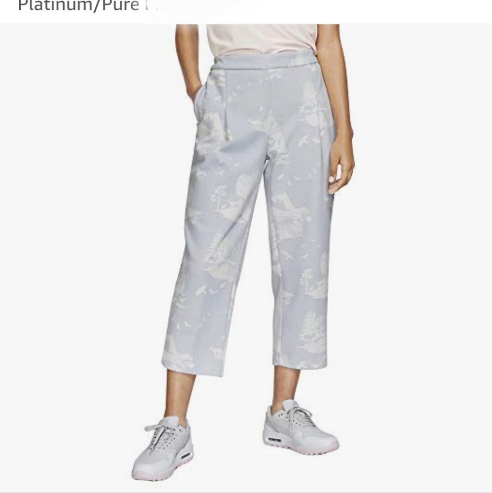 NikeDri Fit UV 24" Golf Pants 2019 Women Pure Platinum/Pure Sz SM